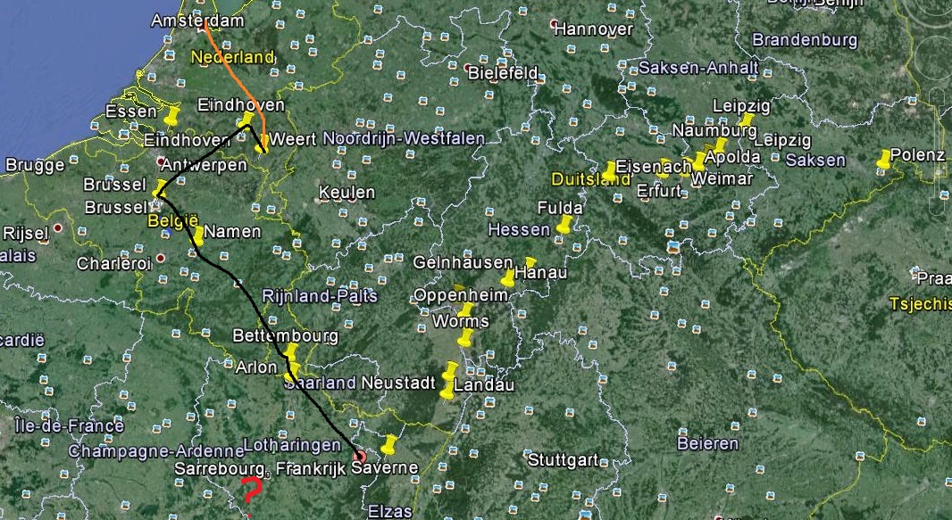 2e deel terugreis tot Weert